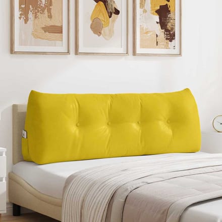 vidaXL - Rugkussen - Geel - 140 - x - 24 - x - 50 - cm - Fluweel