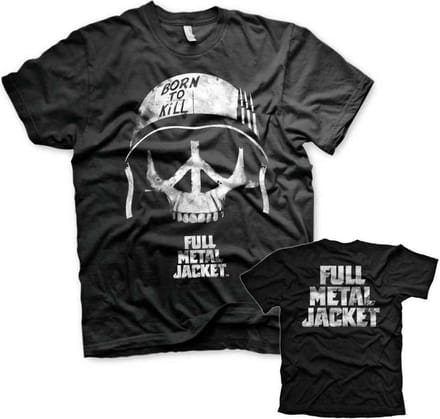 Full Metal Jacket Heren Tshirt -S- Skull Zwart