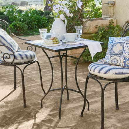 LOBERON Tafel Céligny zwart/beige/blauw