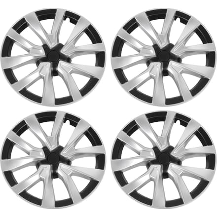 4 STUKS 18 inch Wielnaafdop Volledige Wrapping Wielnaafkap Sierstrip Vervanging voor Tesla Model 3 2017 tot gray