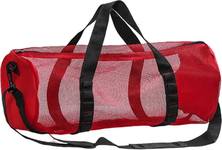 Duiktas Mesh - Strandtas Roltas - Watersport Uitrusting - Waterdicht Ritsvak - 10 Liter - Rood