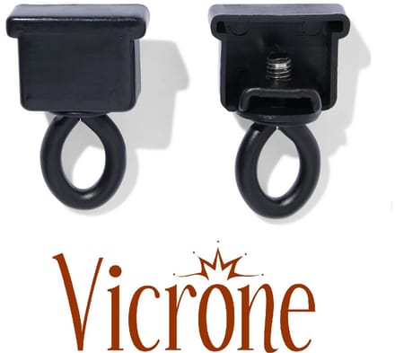 Vicrone® - Eindkap voor U-rail - 2 stuks - zwart