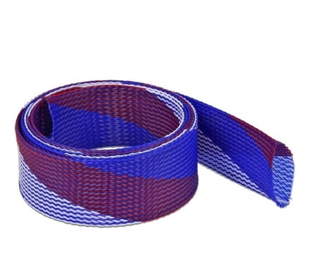 Polyester kabelsleeve | rekbaar | 50mm | blauw/wit/rood | 2 meter