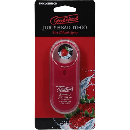 Doc Johnson - Juicy Head - Dry Mouth Spray To-Go - Strawberry - 0.3 fl oz / 9 ml