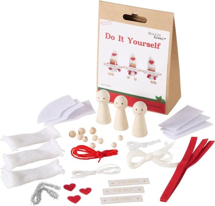DIY-set voor het zelf maken van versieringen, 3 poppetjes
