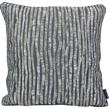 Silver Lines Kussenhoes | Jacquard / Polyester | 45 x 45 cm | Zwart / Zilver