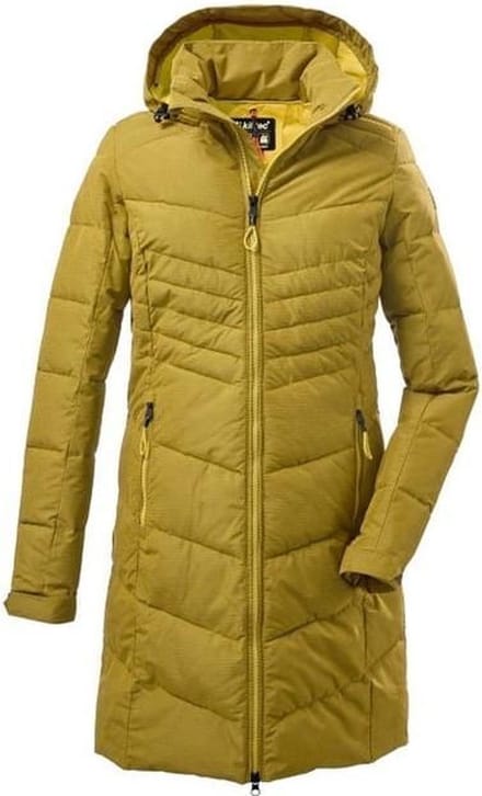 Winterparka dames gewatteerd geel - maat 36