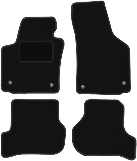 Zwarte veloursmatten voor: Seat Leon II hatchback (2005-2012)
