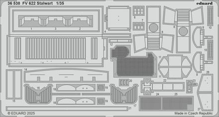 Eduard Modelbouwpakket - 36538 Accessoires Set voor FV662 Stalwart - Accessoires set - 1:35 - Modelbouw