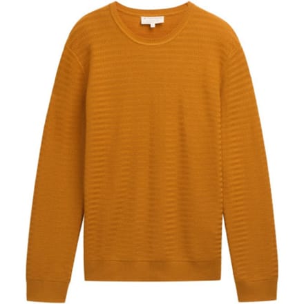 Tom Tailor Structure crewneck knit oker