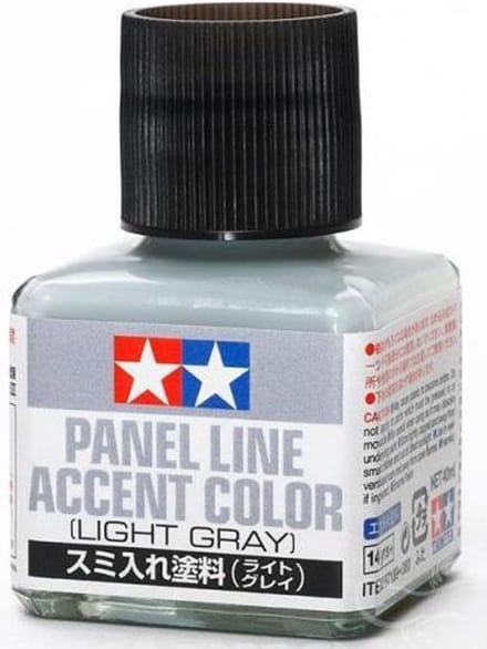 Tamiya Modelbouwdecoratie - 87189 Panel Line Accent Color - Light Gray - 40ml Effecten potje