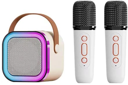 Dailygoods - Dailygoody - Mini-karaokemachine - Draadloze Microfoon - Draagbaar Systeem - Lichtgewicht - Thuisfeest - Premium Geluid - Geschikt voor Feestjes - Com