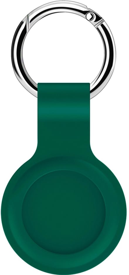 By Qubix - AirTag case shock series - siliconen sleutelhanger met ring - groen