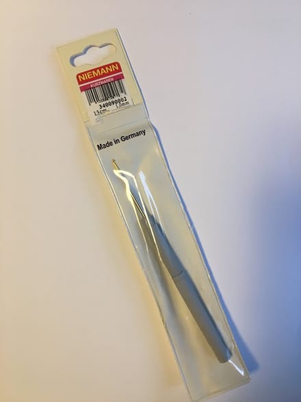 Addi haaknaald met vergulde punt en handgreep 1,0 mm