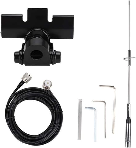 Dual Band Mobiele VHF/UHF Auto Antenne met Magnetische Montage en 5m Kabel