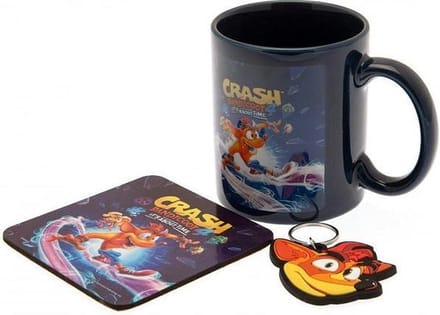Crash Bandicoot 4 - About Time Mok, Onderzetter en Sleutelhanger Geschenkset