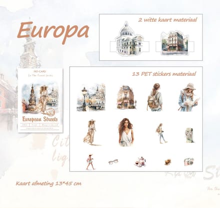 Ainy Europa stickers - vakantie stickers PET