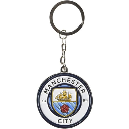 Manchester City FC-embleem-sleutelhanger One Size zwart