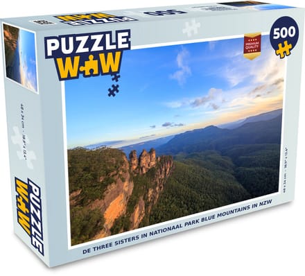 Puzzel De Three Sisters in Nationaal park Blue Mountains in NZW - Legpuzzel - Puzzel 500 stukjes