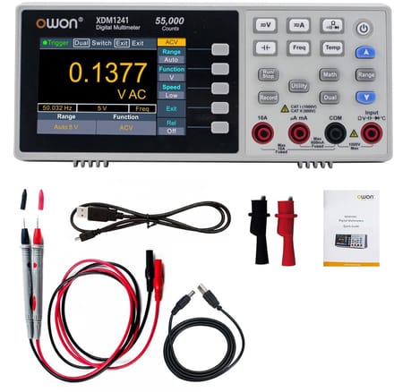 Digitale Multimeter - Tafelmodel Tester - Elektronica Meten - True RMS Hoge Accuracy - 3.7 Inch LCD - Zwart