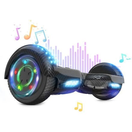 RCB Hoverboard 6,5 Inch Zwart met Bluetooth en LED – Ideaal voor Kinderen zwart