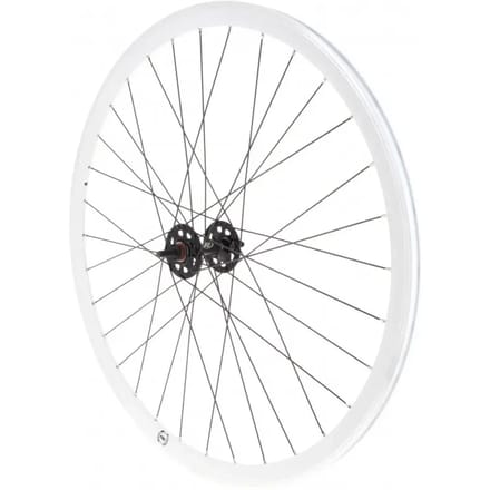 Voorwiel fixie witte velg zwarte naaf Rodi
