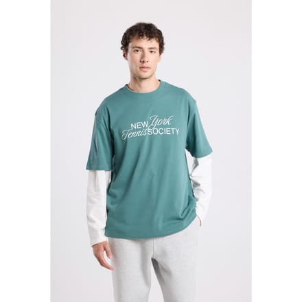America Today Eson Sea Green Größe: M | Bedruckte T-Shirts Outlet | Herren | Cyan