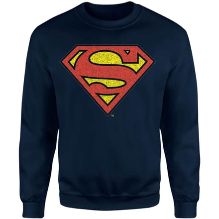Official Superman Crackle Logo Sweatshirt - Navy - S