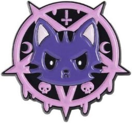 Pin Broche - enamel pin - kledingspeld - Cat penta