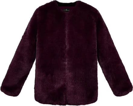 Yehwang - Faux fur jas - paars - Maat M