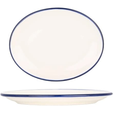 Bonna Serveerschaal - Linea Blue - Porselein - 25 cm - set van 2