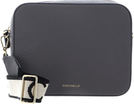 COCCINELLE Leren Schoudertas Tebe Crossover Bag Grafite Grijs
