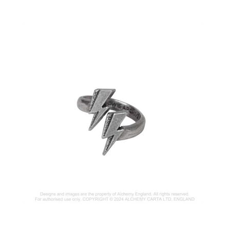 Alchemy David Bowie - Flash Ring - 17.1 - 18.3 mm - Zilverkleurig