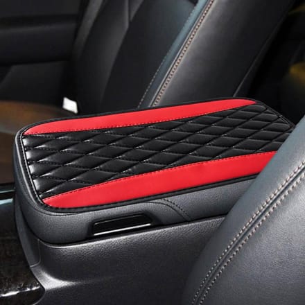 Auto Armsteun Cover Mat Universele PU Leer Antislip Armsteun Pad Auto Styling Interieur Accessoires rood
