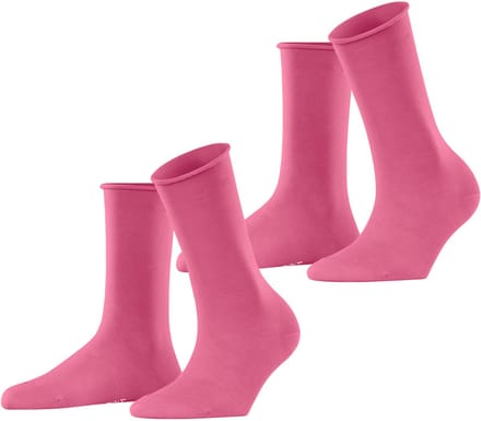 Esprit Basic Pure 2-Pack eenkleurig katoen multipack sokken dames roze - maat 35-38