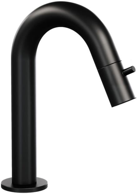 Brauer Black Edition opbouw fonteinkraan met gebogen uitloop mat zwart