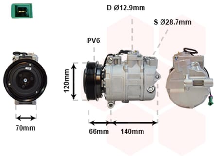 Van Wezel - AIRCO COMPRESSOR VOOR AUDI A4 B5 1994-1998 4B0260805B