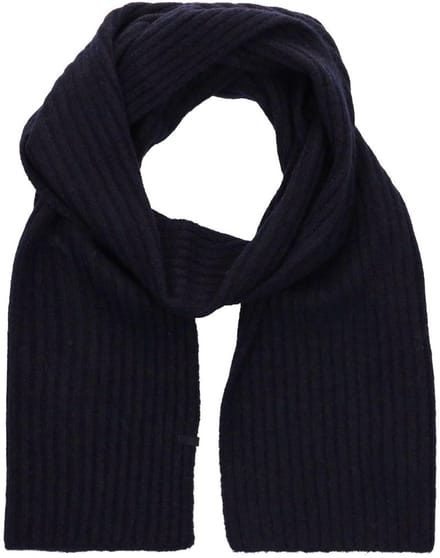 Manfield - Heren - Blauwe sjaal met ribbel details - Maat 1