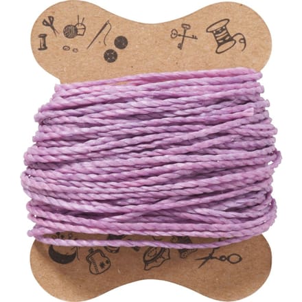 Micro macramé koord, gewaxt - Paars