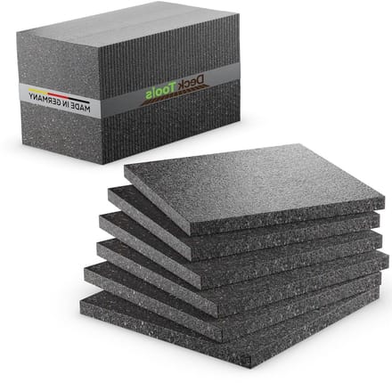 Terrasdragers - Onderlegger Terras - Terras Bouwen - Verdicht Rubbergranulaat - 90 x 60 x 3 mm - Zwart