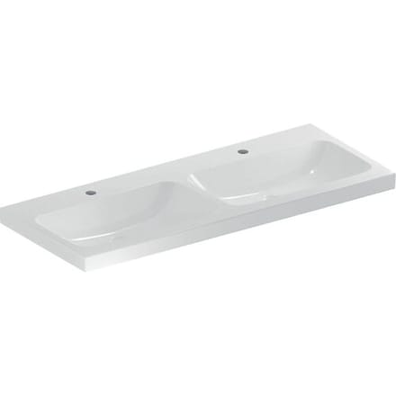 Geberit iCon Light double washbasin 120 cm with 2 tap holes, without overflow 501.838.00.5