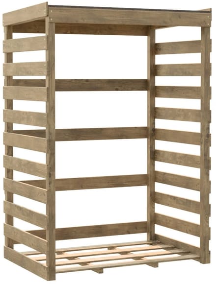 Haardhout Berging Columbus met Bitumen Dak 120 cm
