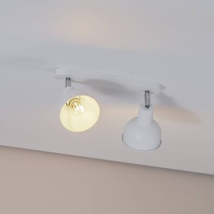 Sollux Lighting Plafondlamp Elba - E27 - wit - staal - 18.5x47x24cm
