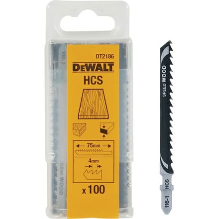 DeWALT decoupeerzaagbladenset hout T144D 75mm (100 Stuks)
