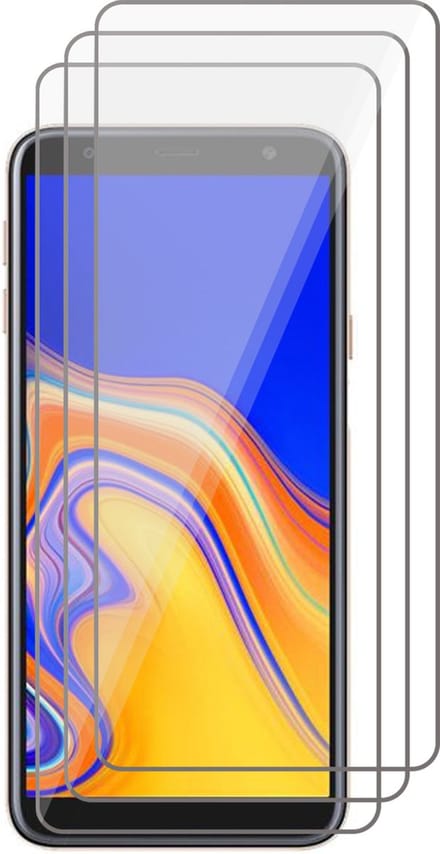 Screenprotector geschikt voor Samsung J4 Plus / J6 Plus - Beschermglas Screen Protector Glas - 3 stuks