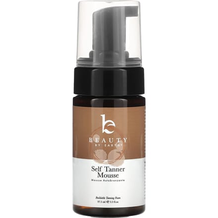 Beauty By Earth, Mousse autobronzante, moyen à foncé, 3,3 fl oz (97,5 ml) black