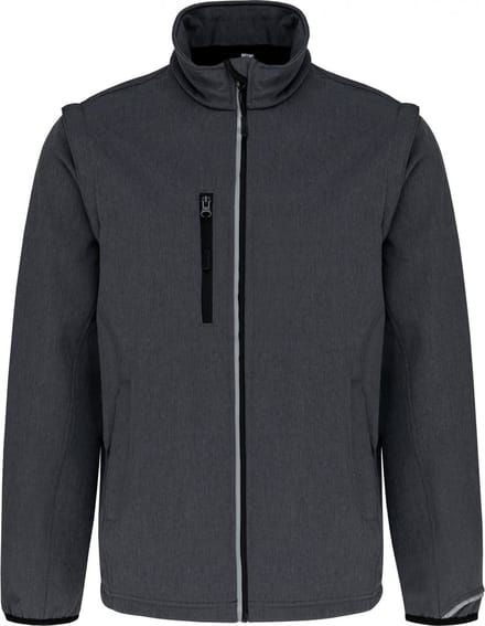 PROACT® Softshell met afritsbare mouwen PA323 - Marl Dark Grey - S