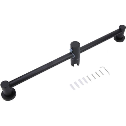 Geen Boren Ruimte Aluminium Douche Lifter Hefstang Douchekop Houder black