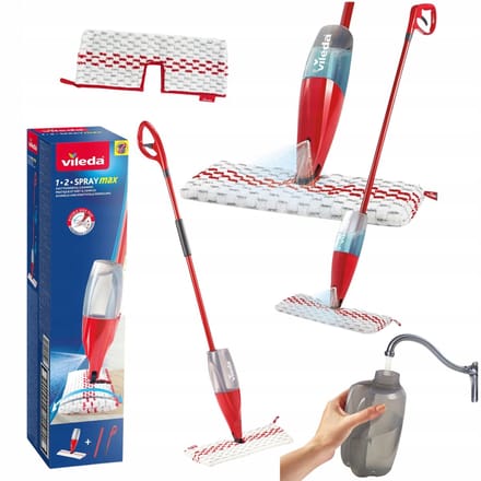 Vileda 1-2 Spray Max Mop met Sprayfunctie voor Vloeren
