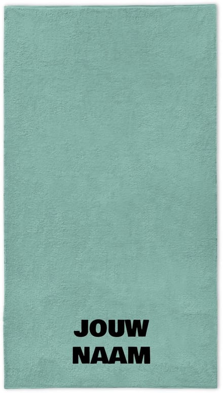 Strandlaken met naam stonegreen 100x200cm